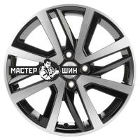 6*16 4*100 ET46 54,1 Khomen Wheels KHW1609 (Rio II/Solaris II) Black-FP