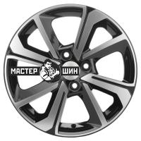 6*15 4*100 ET48 54,1 Khomen Wheels KHW1501 (Rio/Solaris) Black-FP